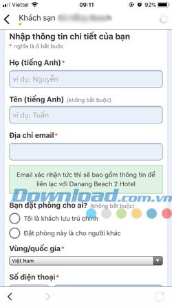 Đặt phòng qua Trivago