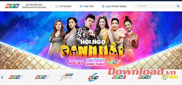 Giao diện trực tuyến của HTV