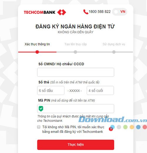 Dịch vụ Ngân hàng trực tuyến Techcombank