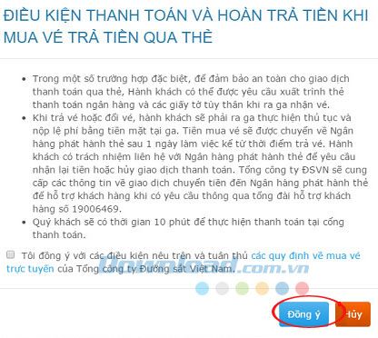 Các điều kiện thanh toán