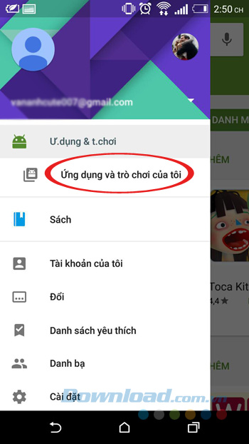 Ứng dụng và trò chơi của tôi