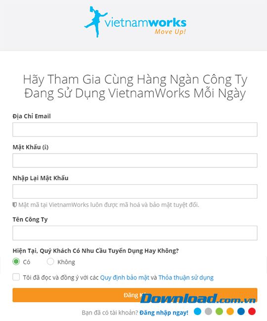 Nhập thông tin đăng ký