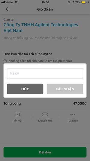 Nhập mã giảm giá