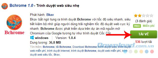 Tải Bchrome trên Mytour.com.vn