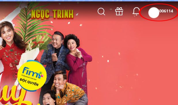 Truy cập thông tin tài khoản cá nhân trên Fim+