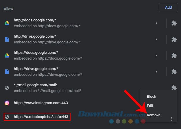 Loại bỏ a.robotcaptcha3.info