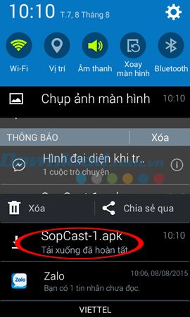 Hướng dẫn xem bóng đá trên Sopcast cho Android