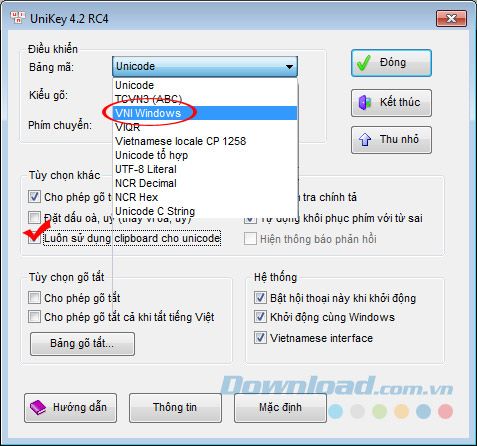 Sử dụng Unikey để nhập tiếng Việt vào Photoshop