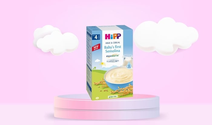 Bột ăn dặm bắt đầu HiPP sữa, ngũ cốc hộp 250g (từ 4 tháng)