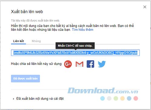 Copy đường dẫn URL