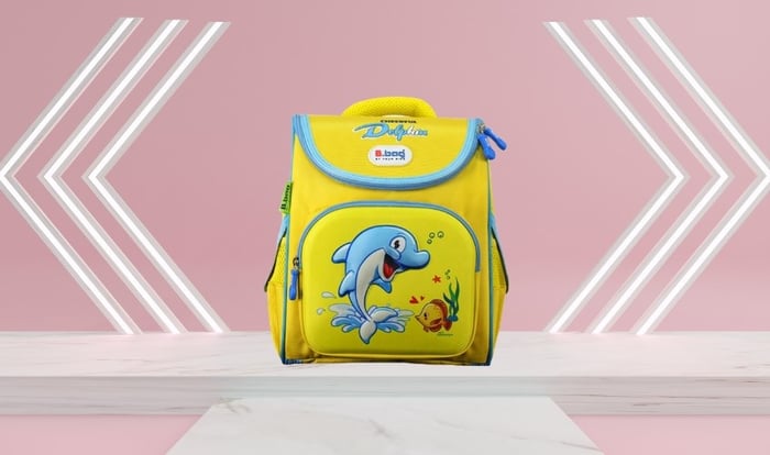 Balo chống gù cho bé B.Bag Genius Box F2-Dolphin B-12-107 vàng