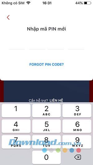 Nhập Mã PIN Mới