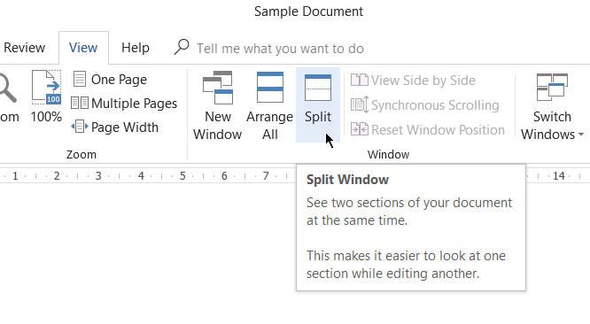 Tính năng phân đôi tài liệu của Microsoft Word 