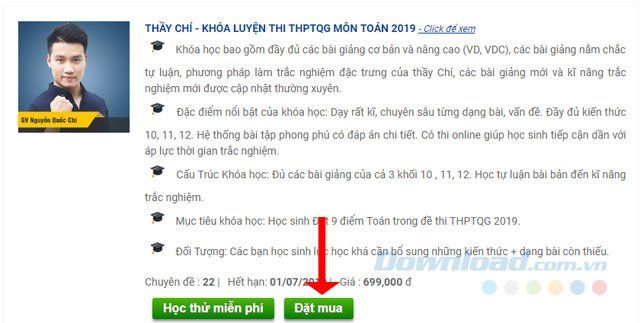 Thanh toán trên TuyenSInh247