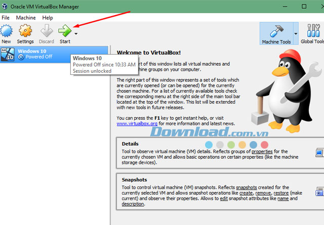 Windows 10 trên VirtualBox