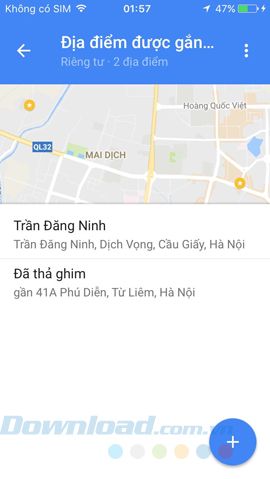 Các địa điểm