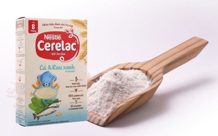 Bột ăn dặm Nestlé Cerelac cá và rau xanh hộp 200g