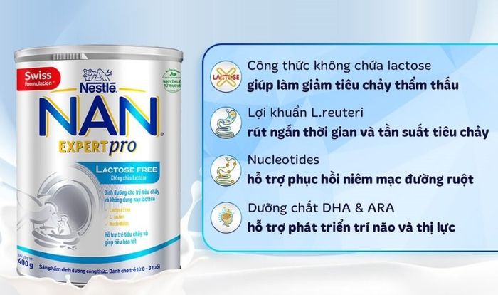 Sữa bột NAN Expert Pro Lactose Free 400g (0 - 3 tuổi)