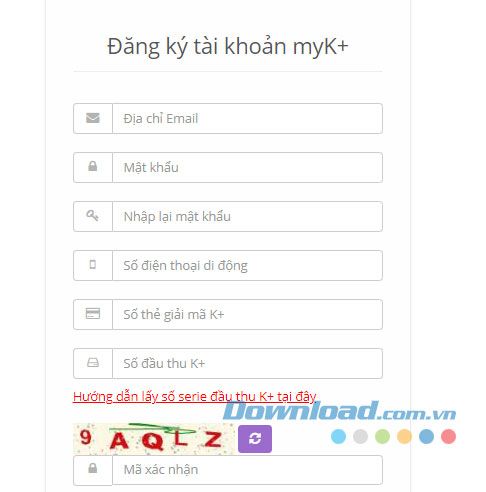 Hướng dẫn đăng ký tài khoản myK+