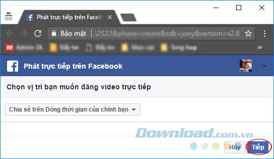 Phát trực tiếp trên Facebook