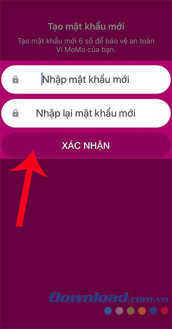 Tạo mật khẩu mới