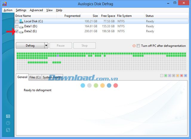 Chống phân mảnh ổ đĩa bằng Auslogics Disk Defrag