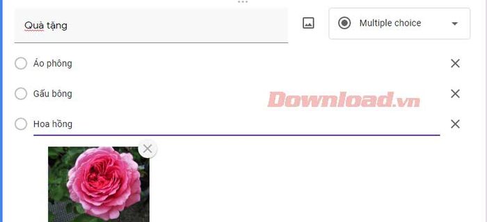 Thêm hình ảnh vào câu trả lời trong Google Forms