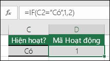 Hàm IF so sánh Text trong Excel