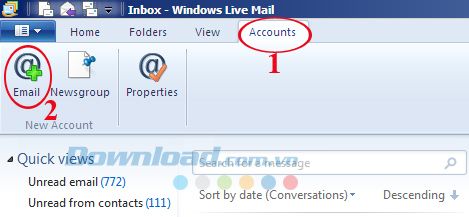 Hướng dẫn thiết lập Windows Live Mail