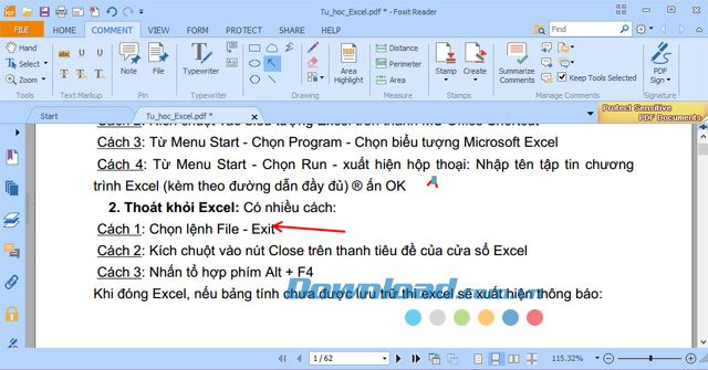 Hướng dẫn tạo ghi chú trong tệp PDF bằng Foxit Reader