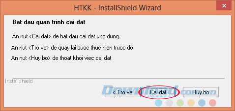 Bắt đầu cài đặt HTKK