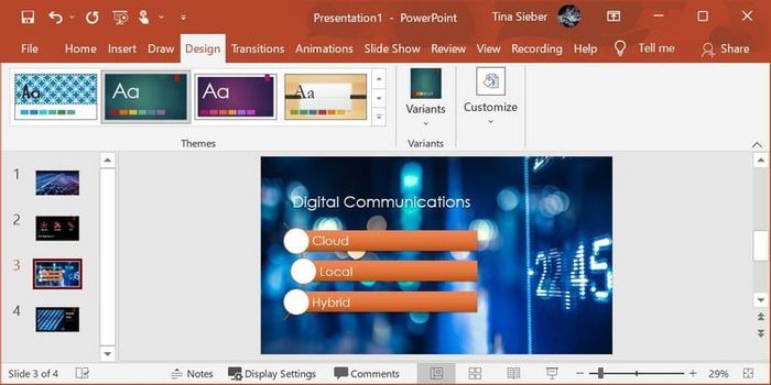 Bạn có thể cá nhân hóa màu chữ hoặc thiết kế slide PowerPoint theo ý muốn của bạn