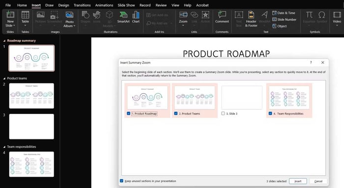 Tóm tắt Zoom trong PowerPoint