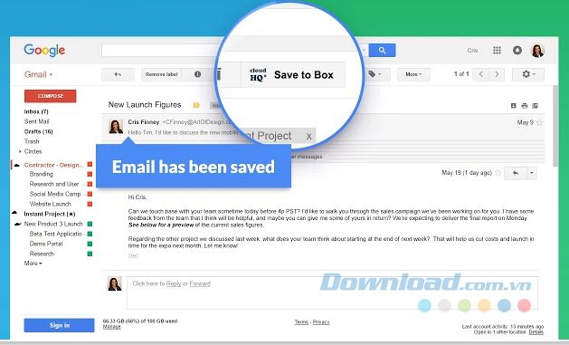 Save Email to Box