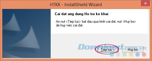 Giao diện cài đặt HTKK