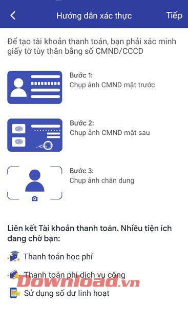 Chụp mặt trước và mặt sau của CMND/CCCD cùng với ảnh chân dung