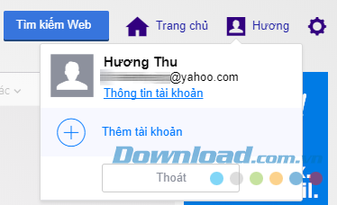 Mở phần Thông tin tài khoản trên Yahoo Mail