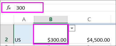 Thanh công thức trên Excel Trực tuyến