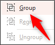 Tùy chọn Nhóm trong PowerPoint