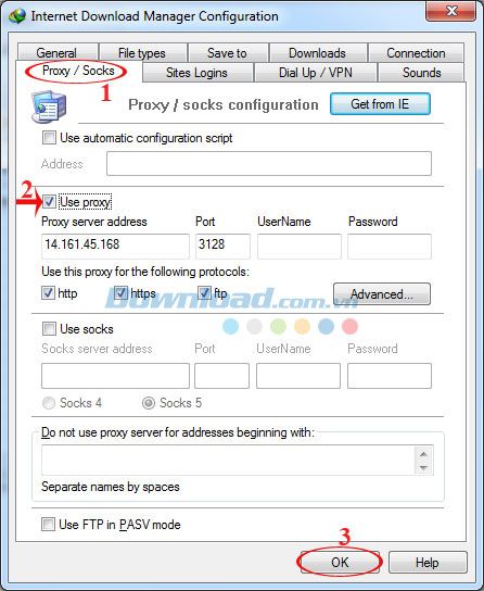 Thay đổi Proxy của IDM - Hướng dẫn