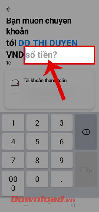 Nhập số tiền