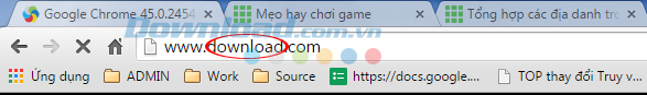 Dùng Ctrl + Enter để tự động điền www và .com vào thanh địa chỉ của Chrome.