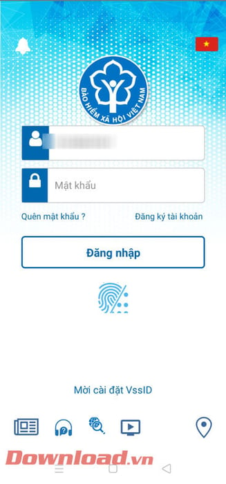 Đăng nhập vào tài khoản VssID