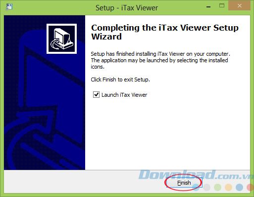 Hoàn tất việc cài đặt iTaxViewer