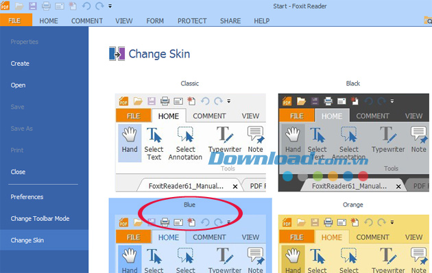 Hướng dẫn thay đổi giao diện phần mềm Foxit Reader