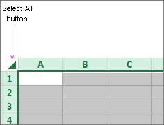 Chọn toàn bộ dữ liệu trong Microsoft Excel