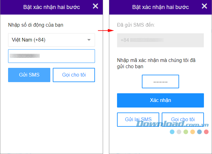 Nhập số điện thoại cho xác thực 2 bước trên Yahoo Mail