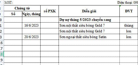 Giao diện của tài liệu Excel của bạn