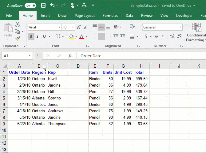 Sao chép cột trong Excel