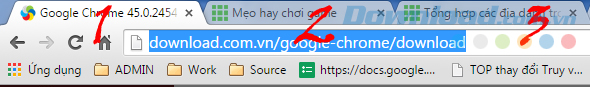 Dùng Ctrl + Tab để chuyển giữa các tab trên Chrome